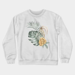 Watercolor Flowery Illustration Composition Crewneck Sweatshirt